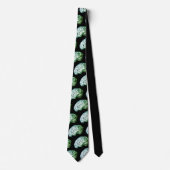 Brains  Afdrukken Zombie Green & Black Necktie Stropdas (Voorkant)