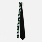 Brains  Afdrukken Zombie Green & Black Necktie Stropdas (Achterkant)