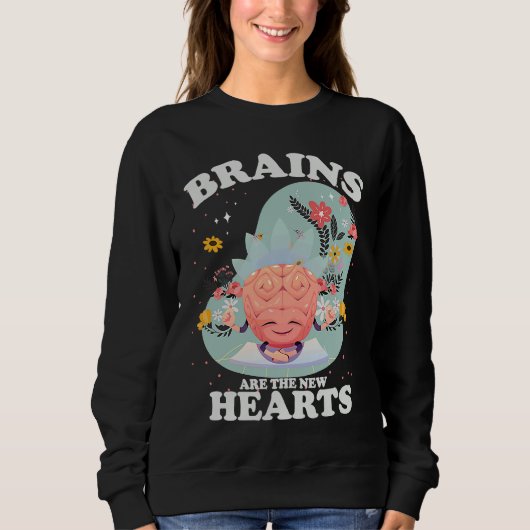 Brains Are The New Hearts  Yoga flower Trui (Voorkant)