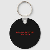 Brains Are The New Y2k Aesthetic Funny Feminist Sleutelhanger (Voorkant)