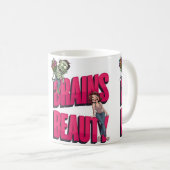 Brains & Beauty – Zombie Humor Design Koffiemok (Voorkant rechts)