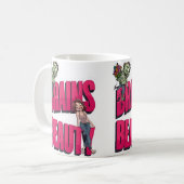 Brains & Beauty – Zombie Humor Design Koffiemok (Voorkant links)