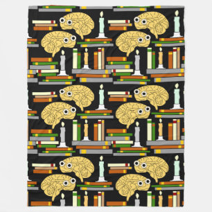 Brains Books en kaarsen Fleece Deken