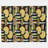 Brains Books en kaarsen Fleece Deken (Voorkant (Horizontaal))