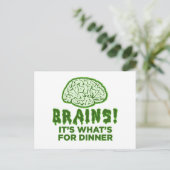Brains, het is wat er voor diner is briefkaart (Staand voorkant)