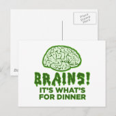 Brains, het is wat er voor diner is briefkaart (Voorkant / Achterkant)