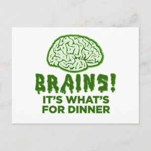 Brains, het is wat er voor diner is briefkaart
