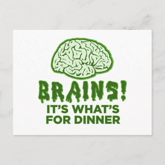 Brains, het is wat er voor diner is briefkaart (Voorkant)