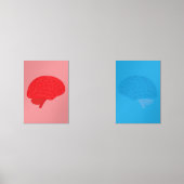 Brains in Red & Blue Muurkunst Sets (Voorkant)