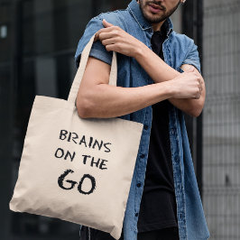 Brains on the Go Stijlvolle Leraar Student Afstude Tote Bag