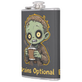 Brains Optional Zombie Coffee Funny Cute Undead  Heupfles (Links)