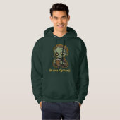 Brains Optional Zombie Coffee Funny Cute Undead  Hoodie (Voorkant volledig)