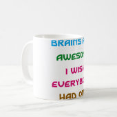 Brains zijn Geweldige Funny Quotes Koffiemok (Voorkant links)