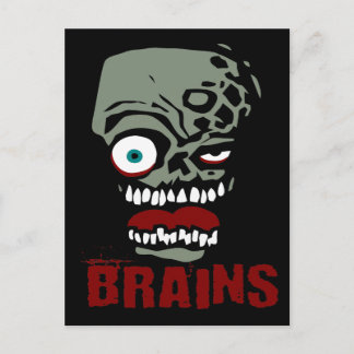 Brains zombie briefkaart