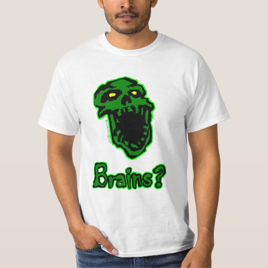 Brains Zombie T-shirt (Voorkant)