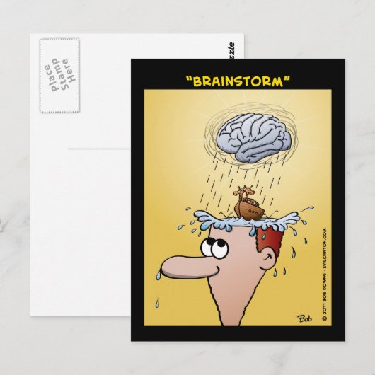 "Brainstorm" Briefkaart (Voorkant / Achterkant)