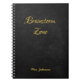 Brainstorm Zone Goud en Zwart Notitieboek (Voorkant)