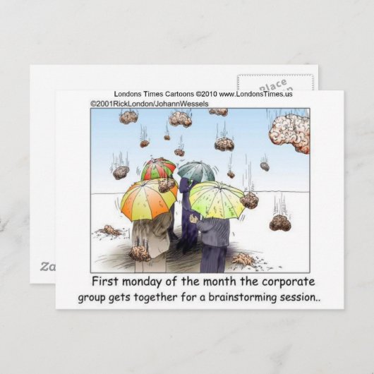 Brainstormsessie Funny T - shirts Mokken Kaarten G (Voorkant / Achterkant)