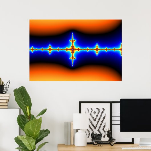 Brainwave - Fractal Poster (Thuiskantoor)