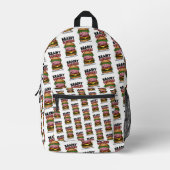 Brainy Burgers Backpack Bedrukte Rugzak (Voorkant)