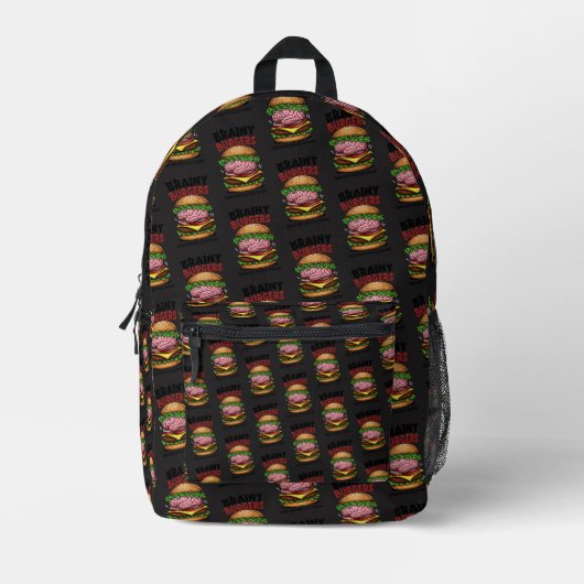 Brainy Burgers Backpack Bedrukte Rugzak (Voorkant)