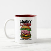 Brainy Burgers Coffee Mug Tweekleurige Koffiemok (Links)