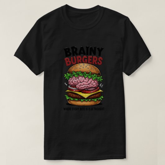 Brainy Burgers Donkere T-Shirt (Design voorkant)