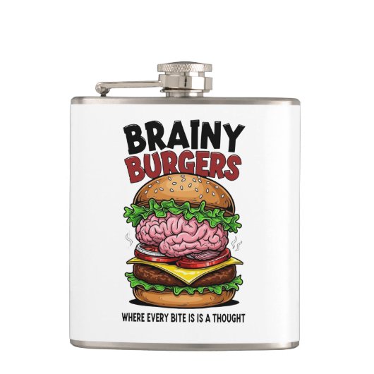 Brainy Burgers Flask Heupfles (Voorkant)