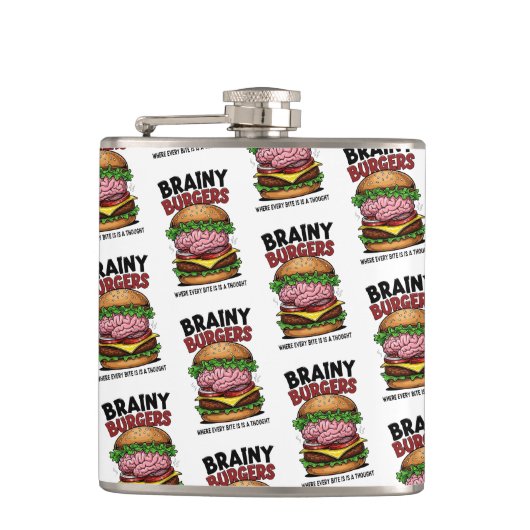 Brainy Burgers Flask Heupfles (Voorkant)