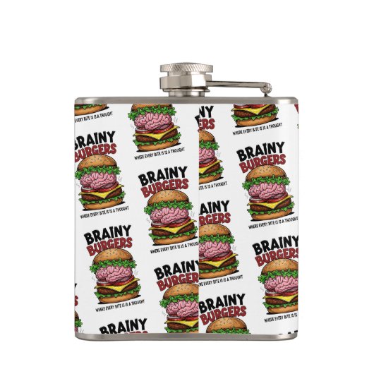 Brainy Burgers Flask Heupfles (Achterkant)