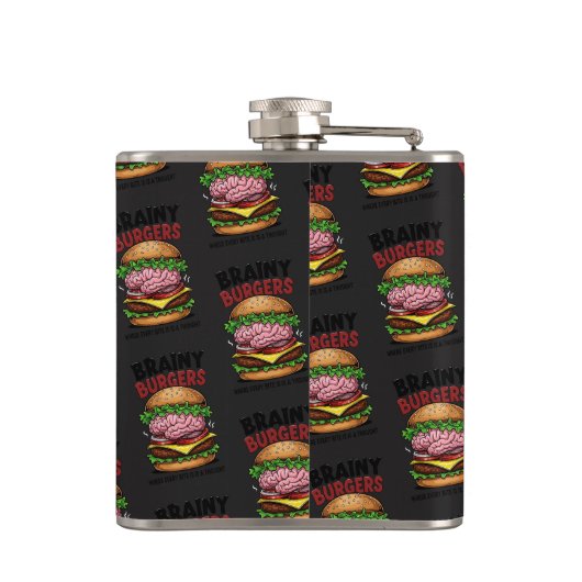 Brainy Burgers Flask Heupfles (Achterkant)