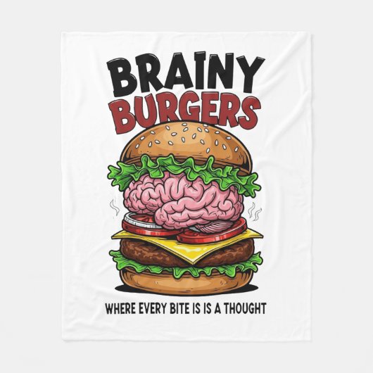 Brainy Burgers Fleece Blanket (Voorkant)