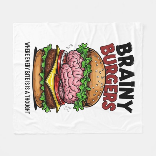Brainy Burgers Fleece Blanket (Voorkant (Horizontaal))