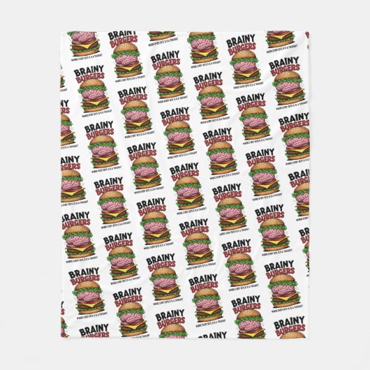 Brainy Burgers Fleece Blanket (Voorkant)