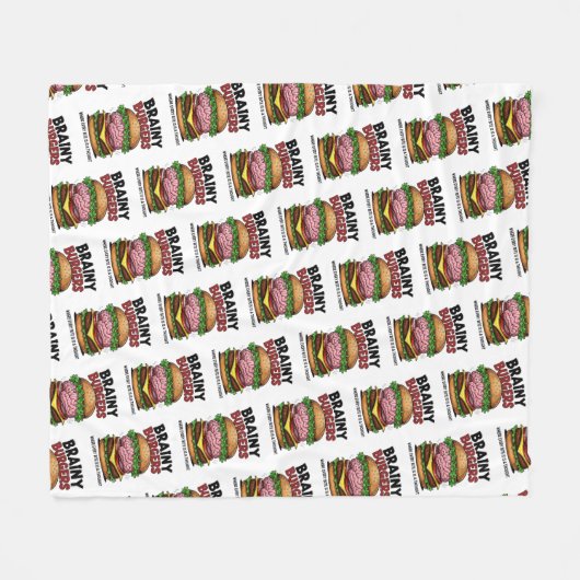 Brainy Burgers Fleece Blanket (Voorkant (Horizontaal))