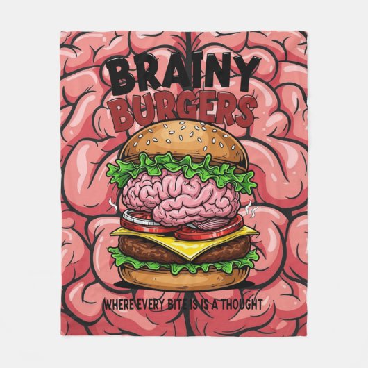 Brainy Burgers Fleece Blanket (Voorkant)