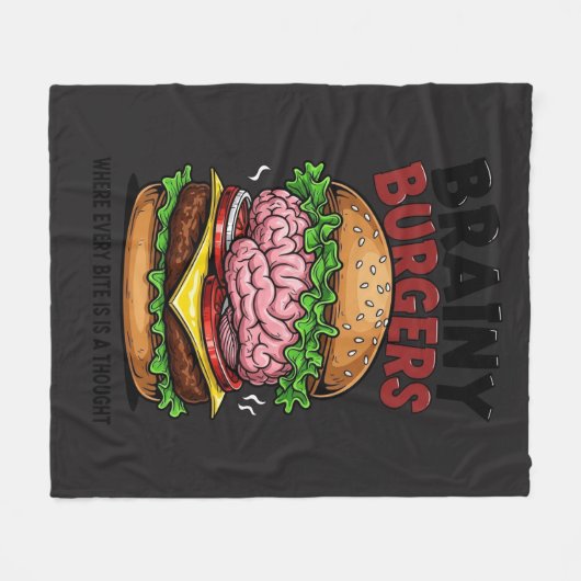 Brainy Burgers Fleece Blanket (Voorkant (Horizontaal))
