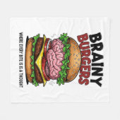Brainy Burgers Fleece Blanket Deken (Voorkant (Horizontaal))