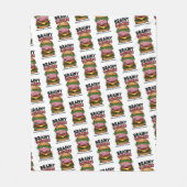 Brainy Burgers Fleece Blanket Deken (Voorkant)