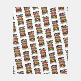 Brainy Burgers Fleece Blanket Deken