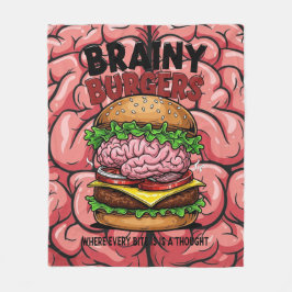 Brainy Burgers Fleece Blanket Deken