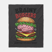 Brainy Burgers Fleece Blanket Deken (Voorkant)