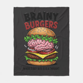 Brainy Burgers Fleece Blanket Deken