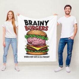 Brainy Burgers Fleece Deken