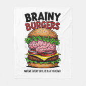 Brainy Burgers Fleece Deken (Voorkant)