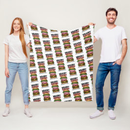 Brainy Burgers Fleece Deken