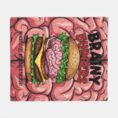 Brainy Burgers Fleece Deken (Voorkant (Horizontaal))