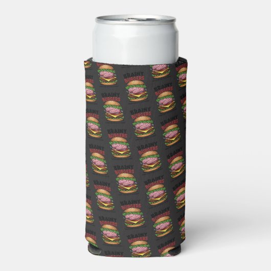 Brainy Burgers Foam Can/Bottle Cooler (Seltzer Voorkant)