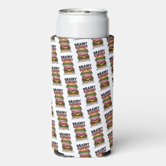 Brainy Burgers Foam Can/Bottle Cooler (Seltzer Achterkant)