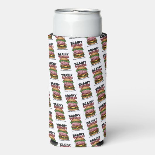 Brainy Burgers Foam Can/Bottle Cooler (Seltzer Voorkant)